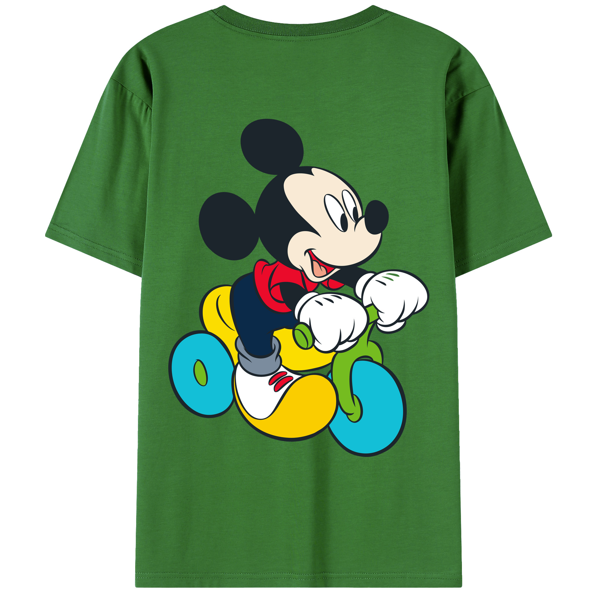 （画像用） ミッキーマウス Mickey Mouse レディース半袖Tシャツ(バックプリント)